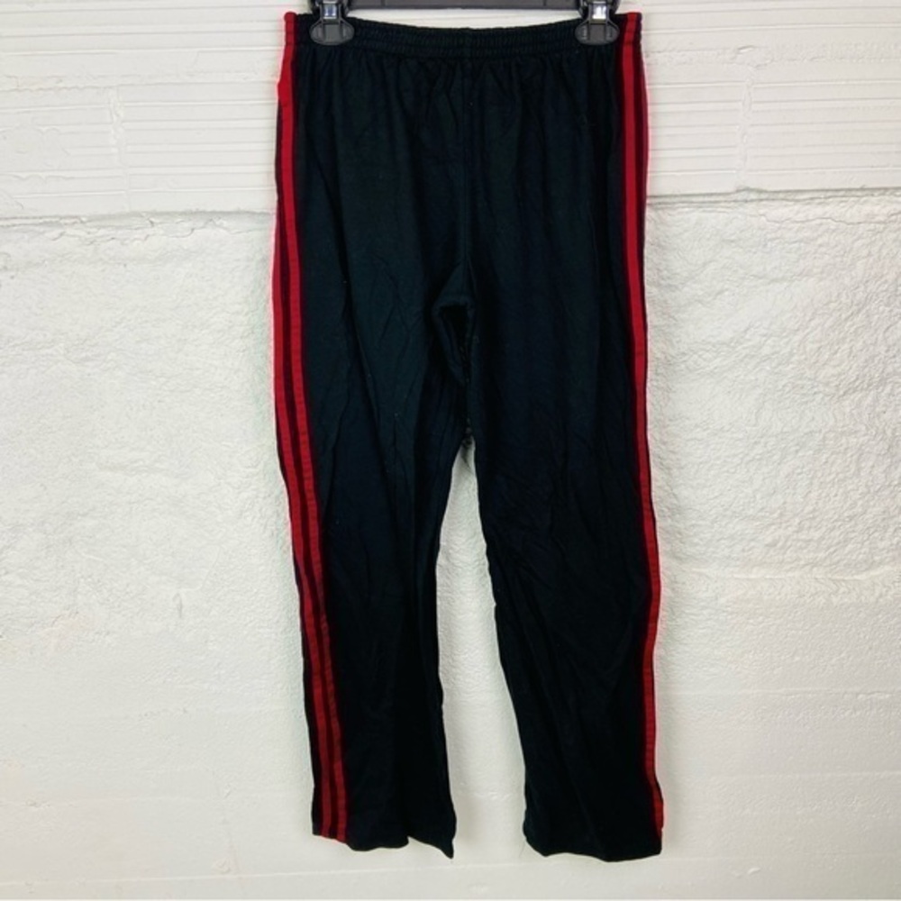 Blue star clothing company lounge Black Pants with Red Stripes size large
